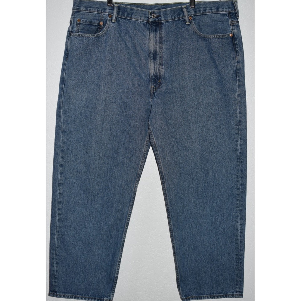 Levis 550 Jeans Mens 46x30 Blue Relaxed Fit Tapered Leg Logo 5-Pocketβ Style